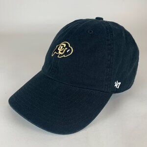 Colorado Buffaloes NCAA Black 47 Brand Clean Up Relaxed Fit Strapback Hat